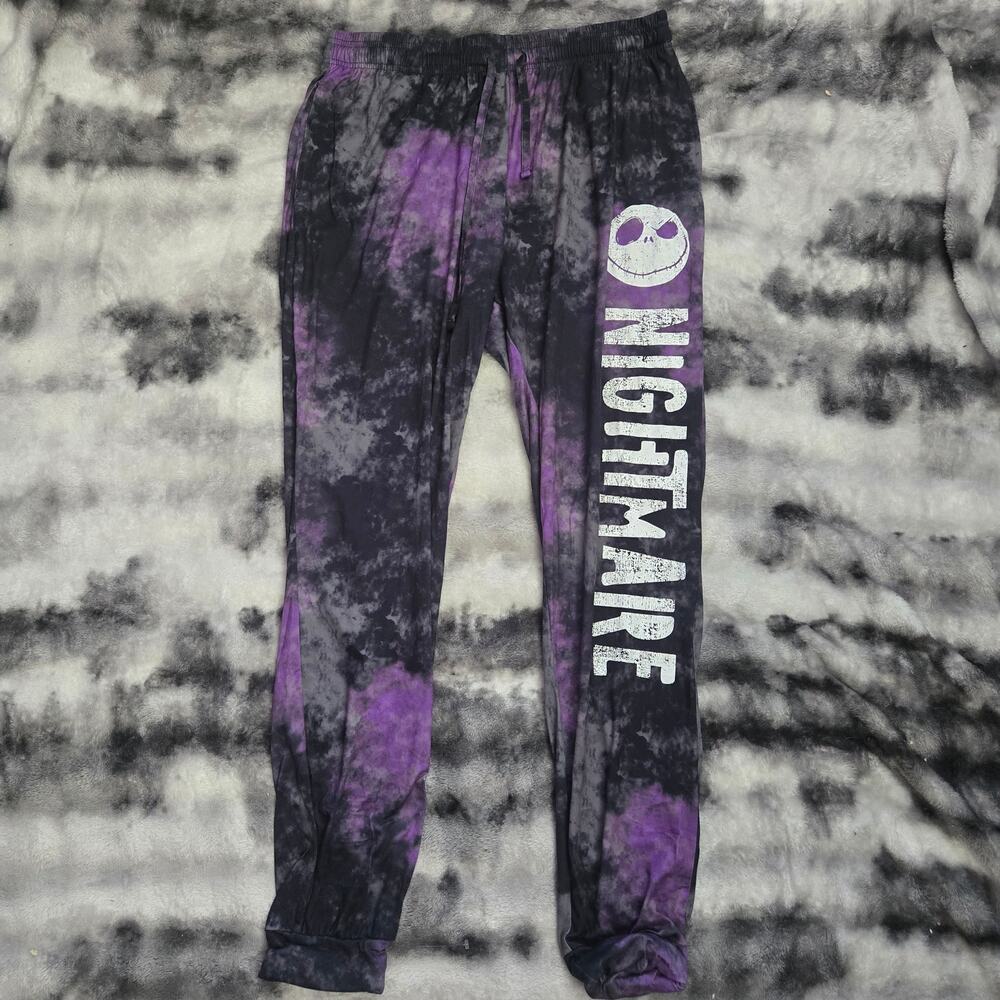 Disney Nightmare Before Christmas Tie Dye Sweatpants Jack Skellington Large
